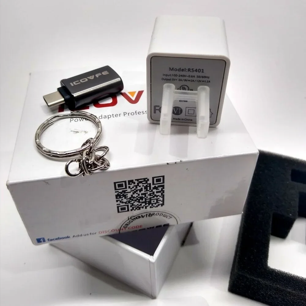 ICOVFE Pro Butler PD Charger 18W USB-C Model R5401 Compact & Portable / Keychain